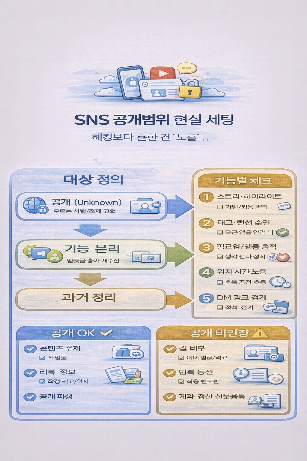 SNS 공개범위 설정을 “현실 기준”으로 맞추는 법