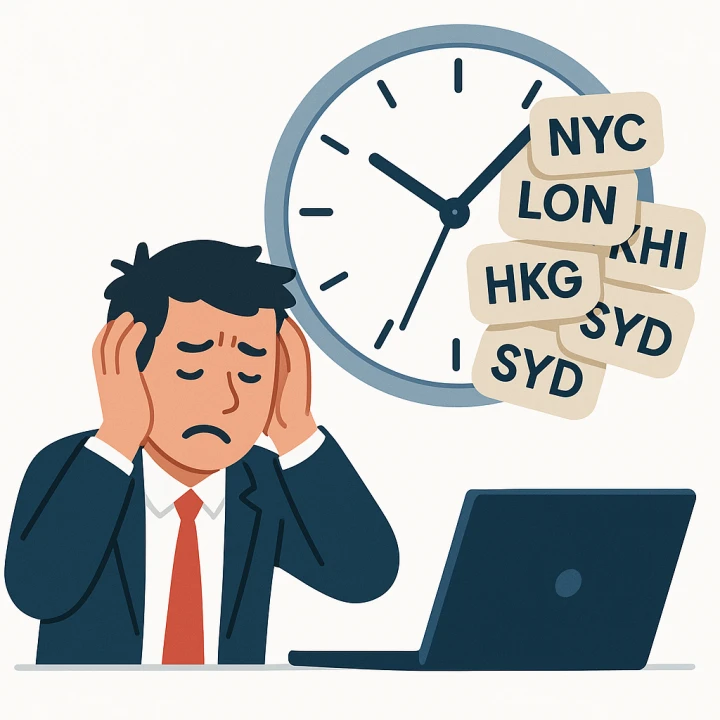 시간 부족에 좌절하는 직장인