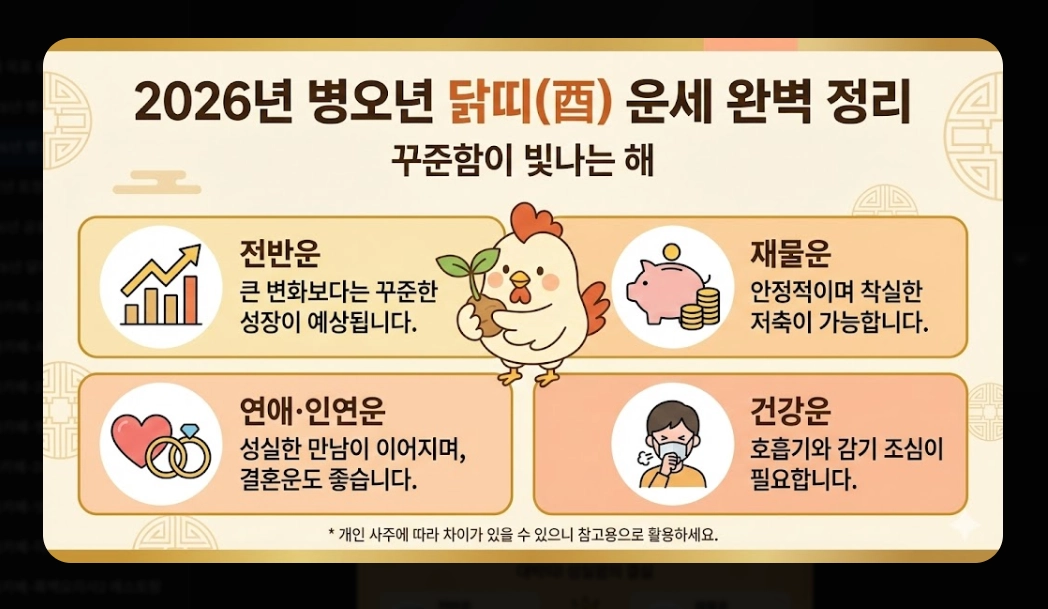 2026년 병오년 새해 운세 완벽 정리