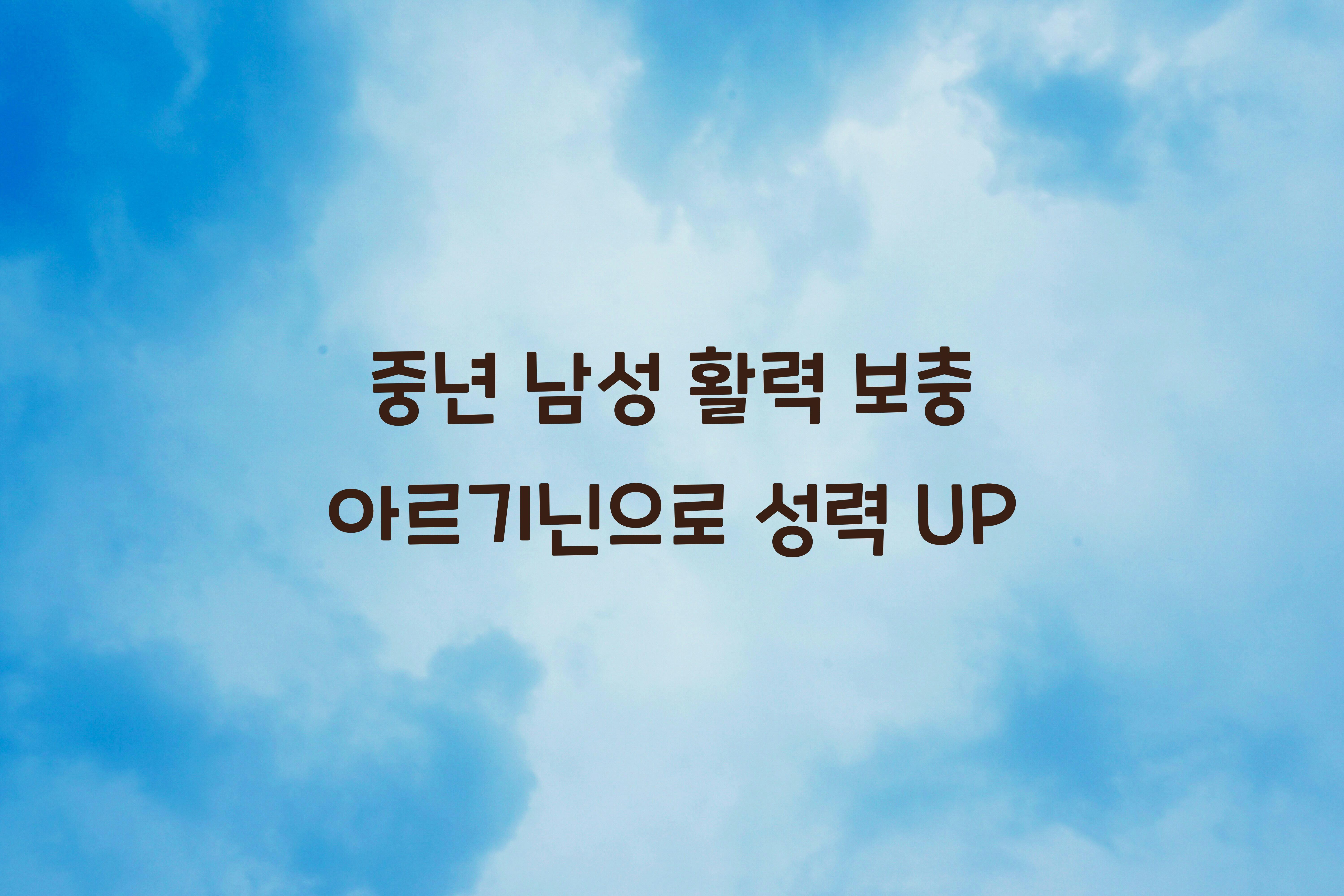 중년 남성 활력 보충 아르기닌