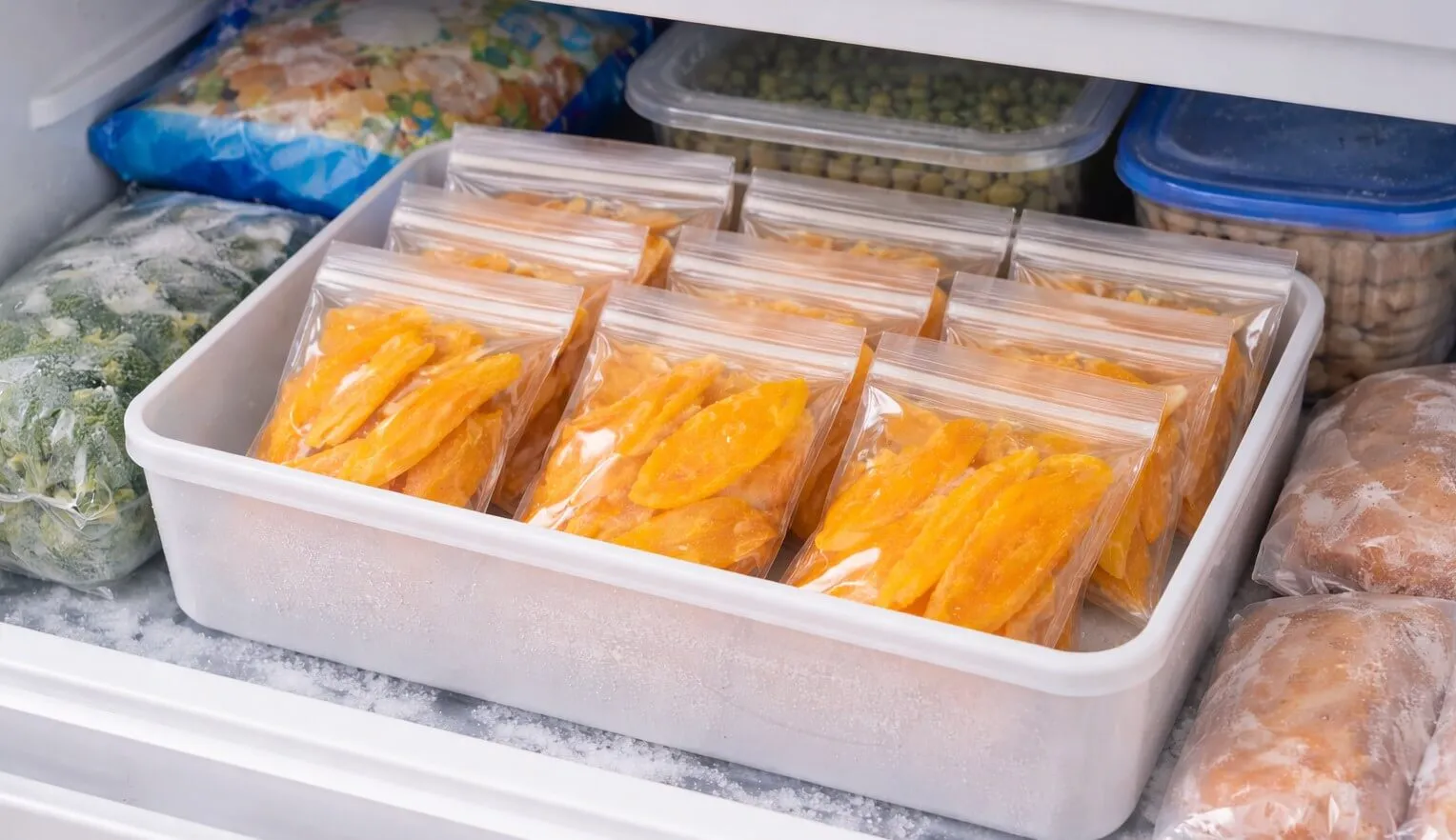 말린망고 소분해서 냉동 보관