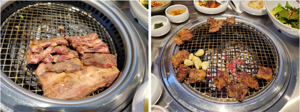 청기와타운 홍대점 수원왕갈비 굽는 중