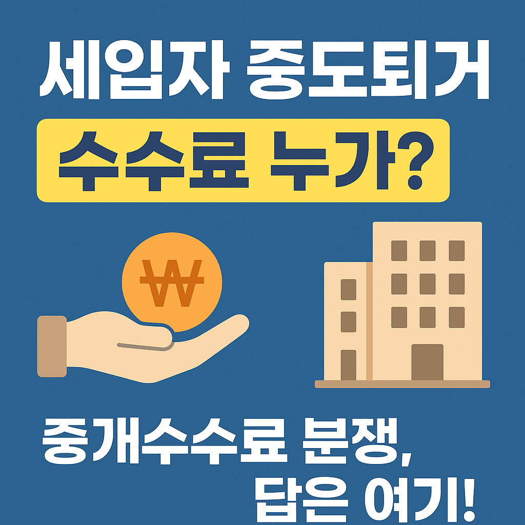 중도퇴거 중개 수수료