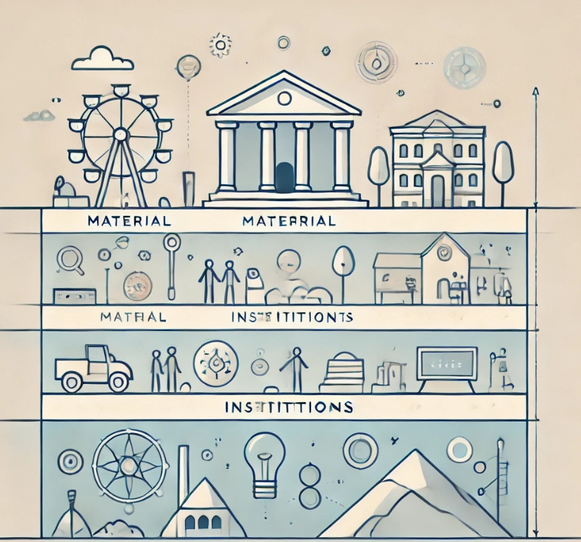 각 층마다 문명이 있다.