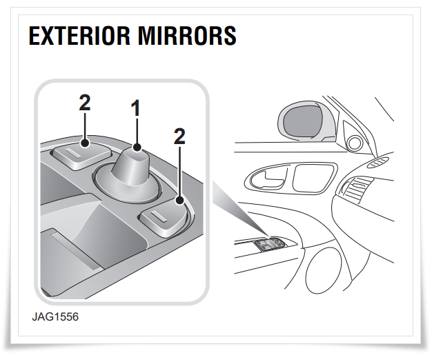 재규어 XE 페이스리프트 사이드미러 조절 스위치