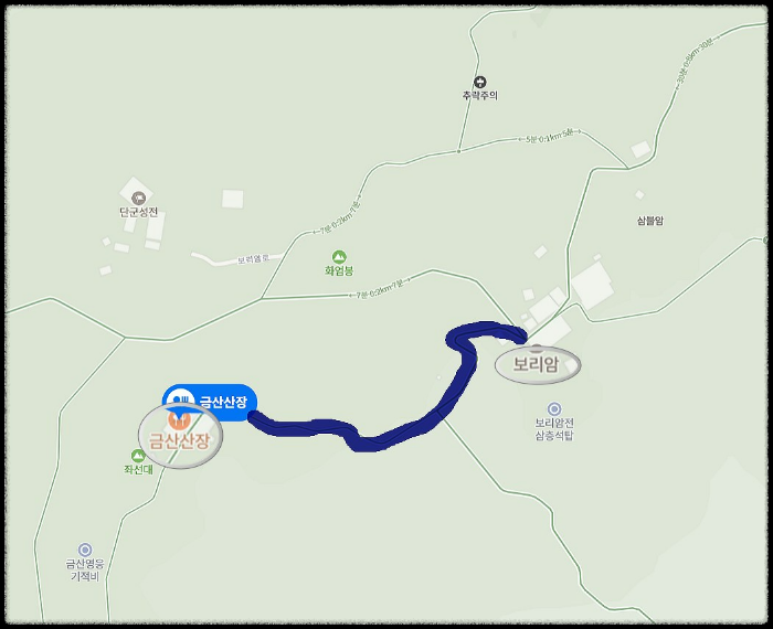 보리암-금산산장-지도