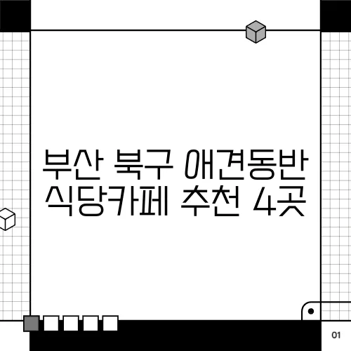 부산 북구 애견동반 식당카페 추천 4곳