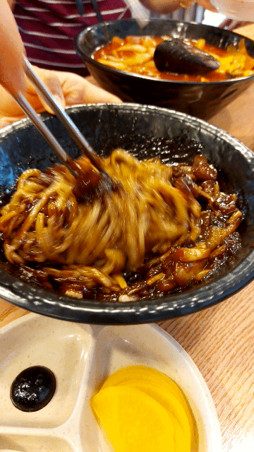 뿅의전설 보정점 수타짜장 비벼비벼!