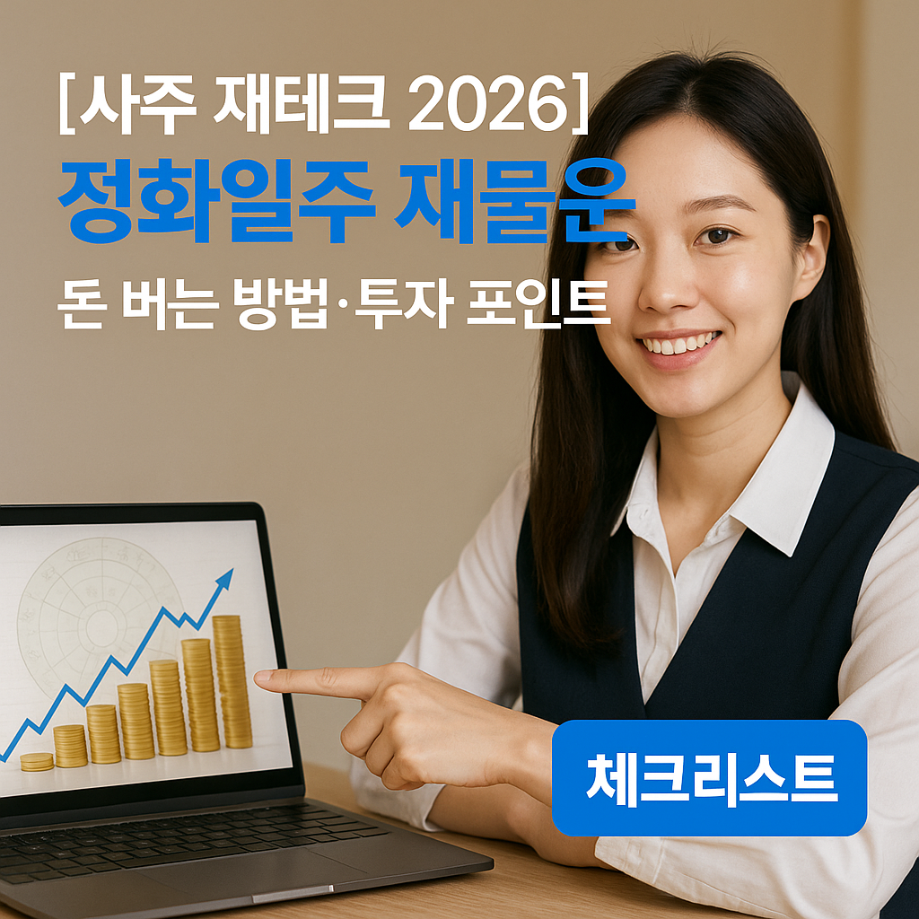 [사주 재테크 2026] 정화일주 재물운 ｜ 돈 버는 방법&middot;투자 포인트