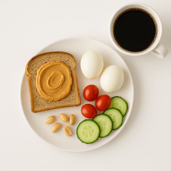 땅콩버터 다이어트 - 아침 식단 예시