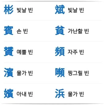 이름 한자 서 종류와 의미_3