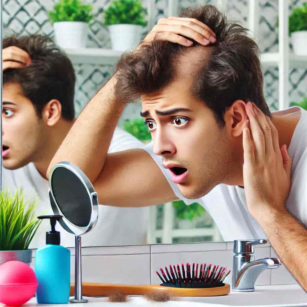 탈모를 발견하고 깜짝 놀란 사람