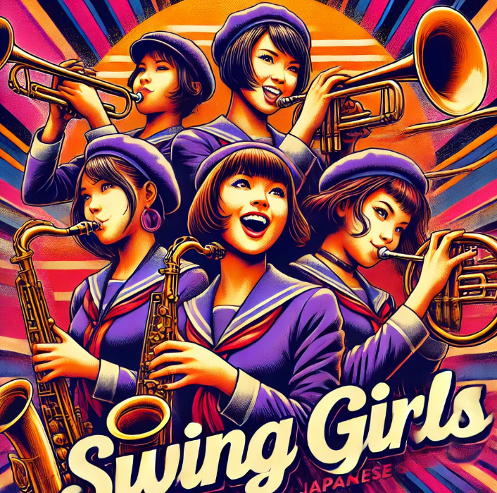 스윙걸즈의 빅밴드 재즈 연주 포스터 이미지