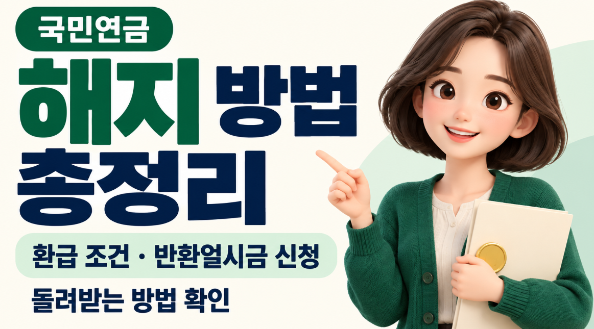 국민연금 해지 방법 총정리|환급 조건·반환일시금 신청·돌려받는 방법