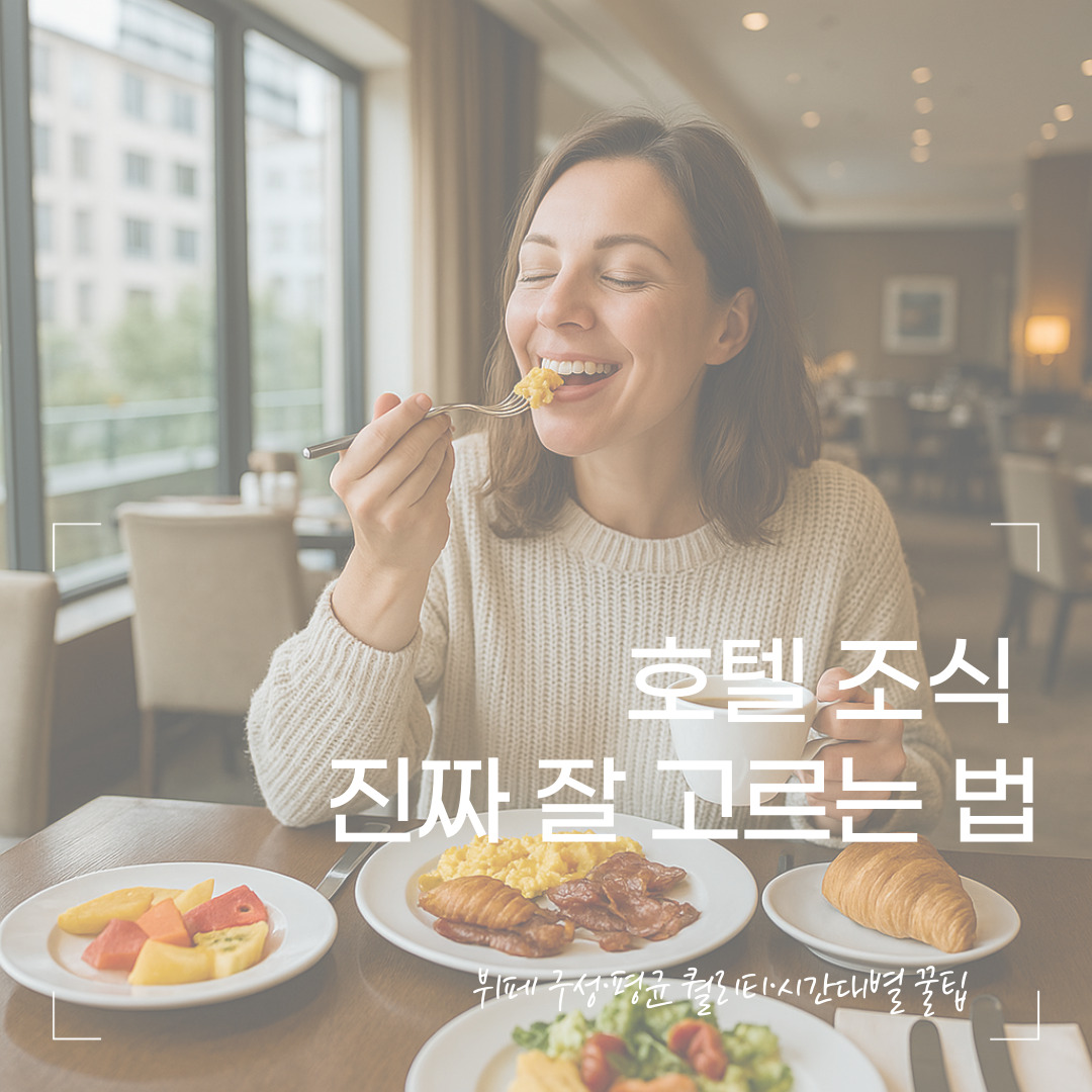 호텔 조식 진짜 잘 고르는 법 – 뷔페 구성·평균 퀄리티·시간대별 꿀팁