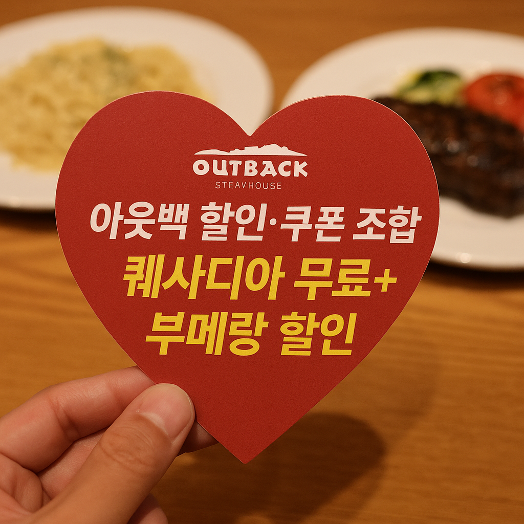 아웃백 외식할 때 할인&middot;쿠폰 제대로 쓰는 꿀조합