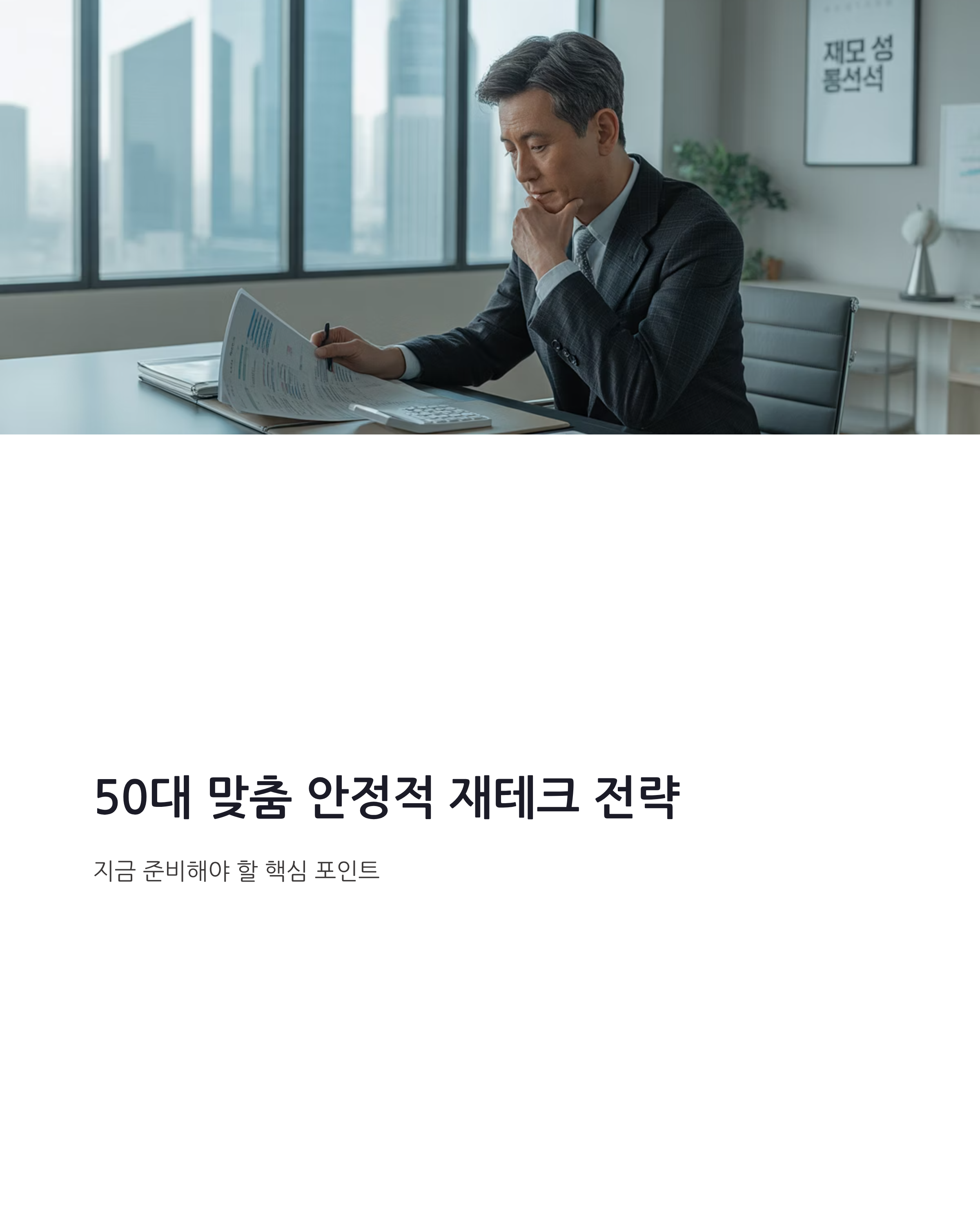 50대 맞춤 안정적 재테크 전략, 지금 준비해야 할 핵심 포인트