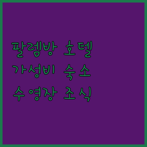 팔렘방 호텔 추천! 가성비 수영장 조..