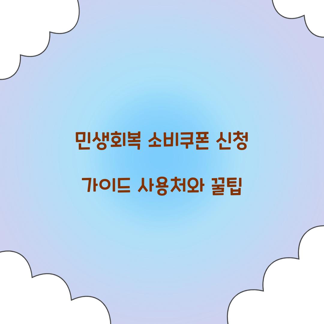 민생회복 소비쿠폰