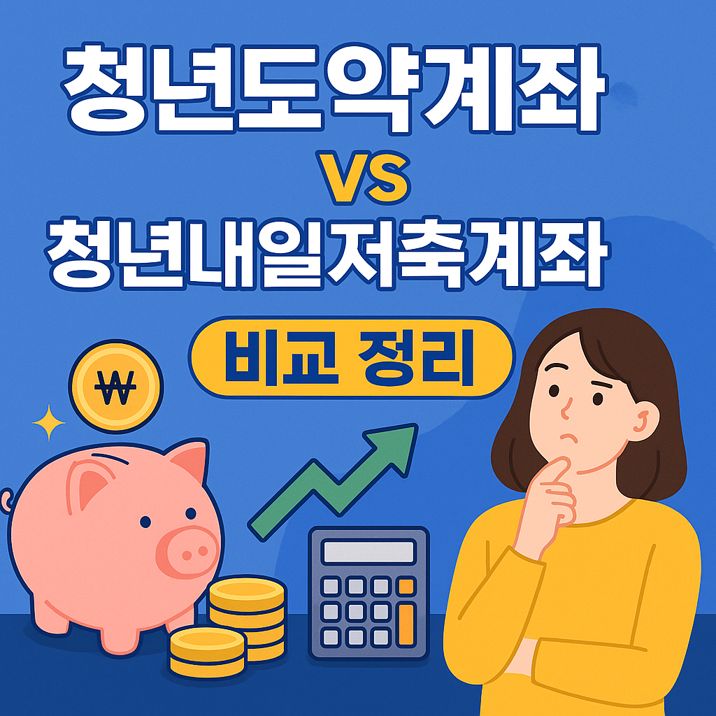 헷갈리는 청년도약계좌 vs 청년내일저축계좌 비교정리