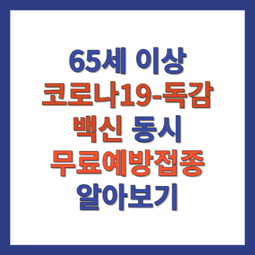 65세이상-코로나19-독감백신-동시-무료예방접종