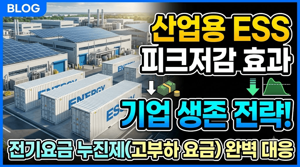 산업용 ESS 피크저감(Peak Shaving) 효과: 전기요금 누진제 피하는 기업 생존 전략