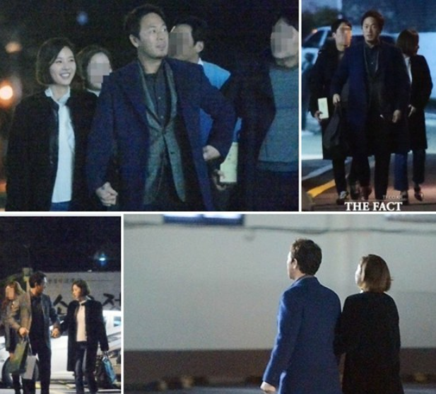 황정음과 그의 남편 이영돈의 열애설 터질 당시 찍힌 사진들