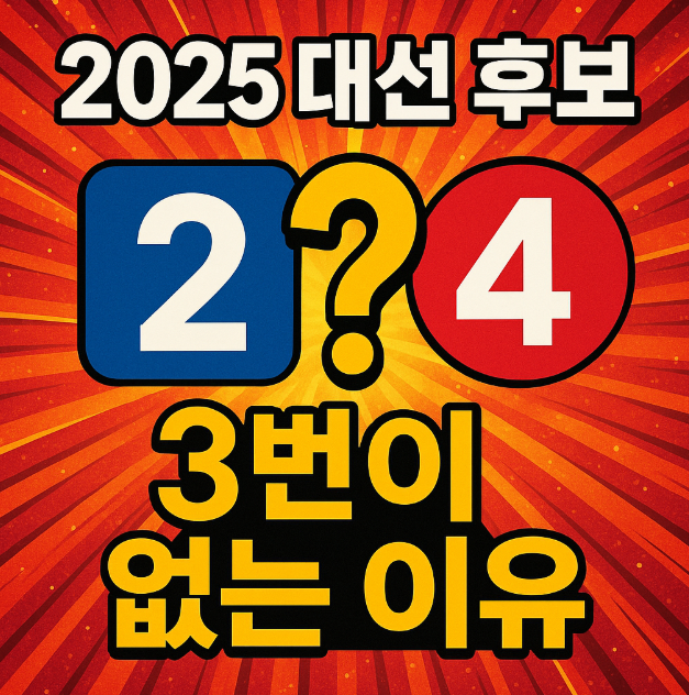2025 대선 후보 3번