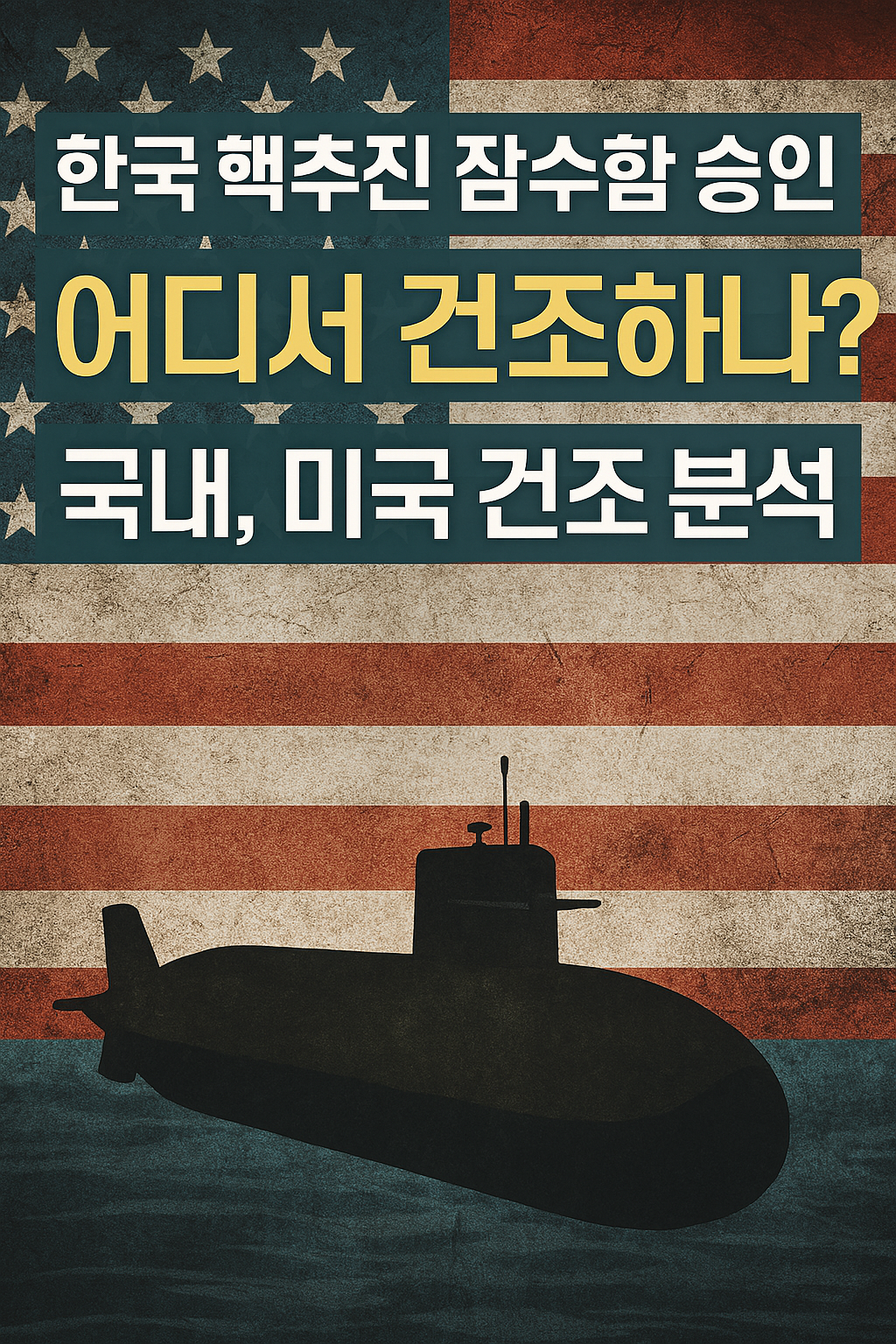 한국 핵추진 잠수함 승인, 어디서 건조하나? 국내, 미국 건조 분석