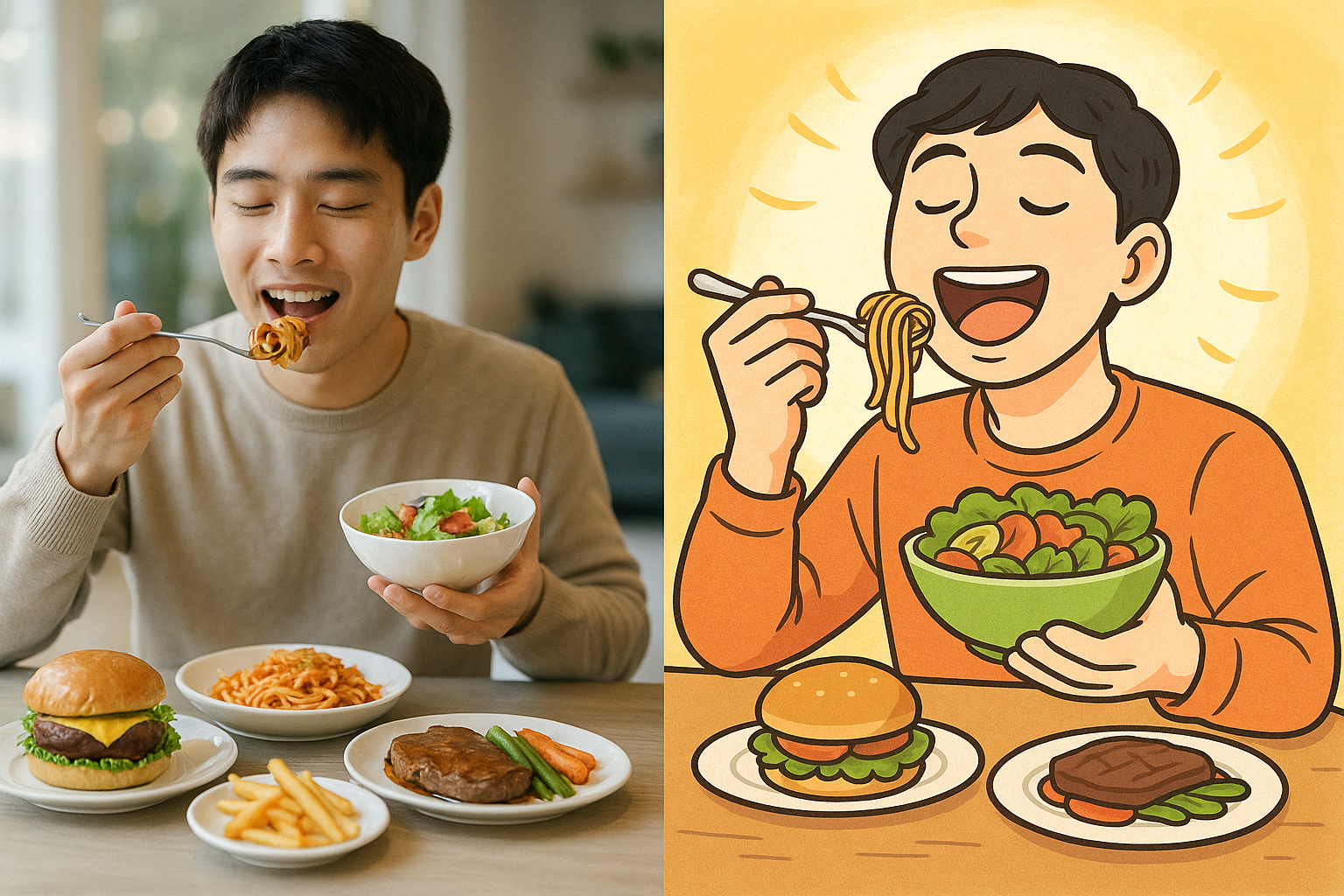 맛있는 음식을 먹는 꿈