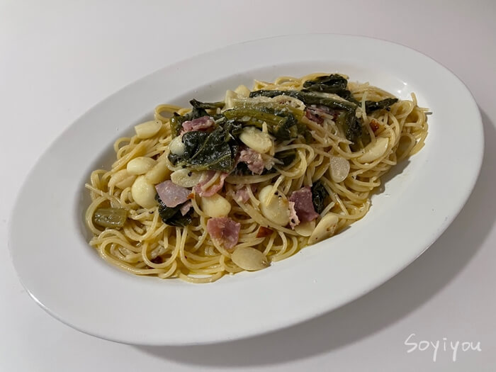 갓김치-오일-파스타-완성