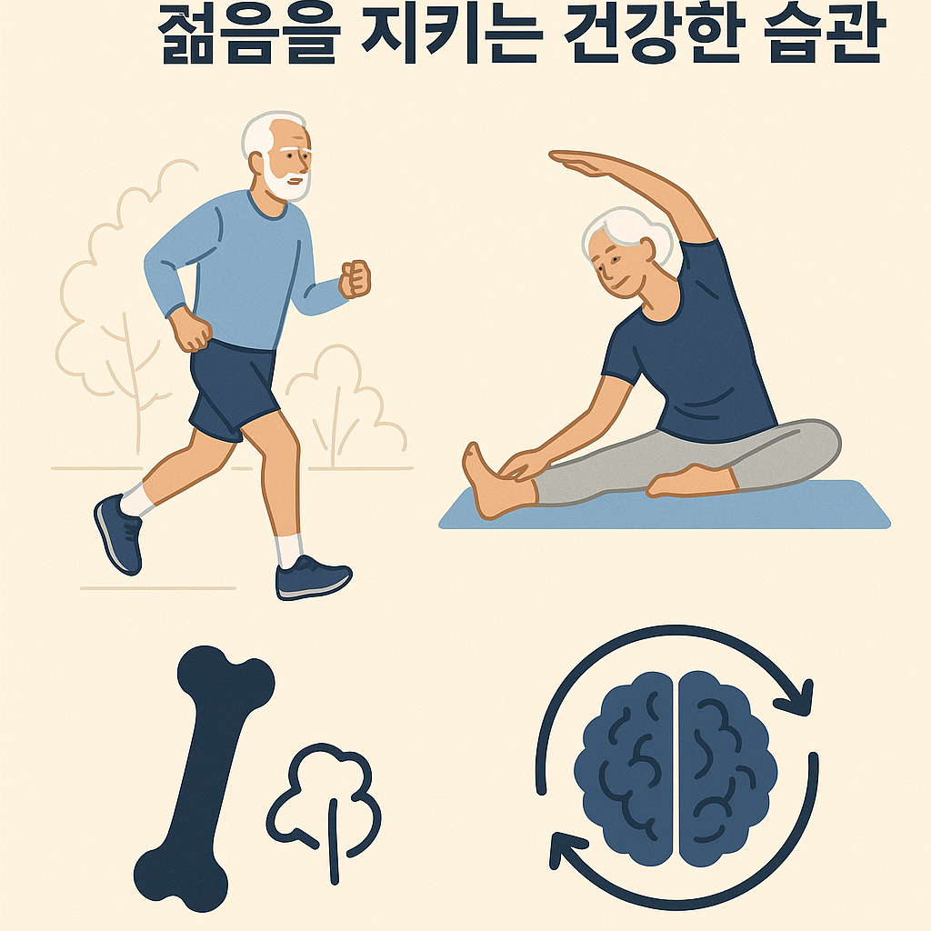 운동과 노화 예방 관련 사진
