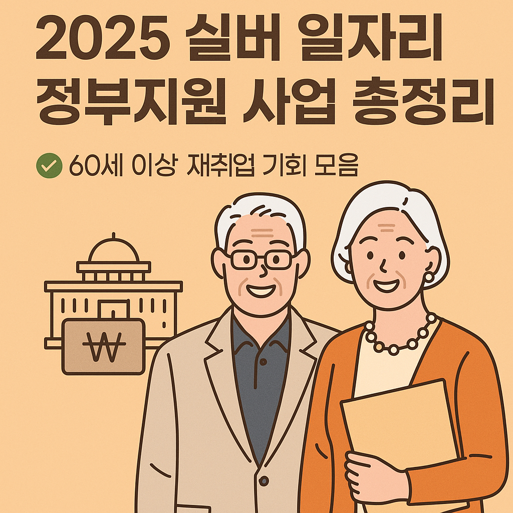 2025 실버 일자리 정부지원 사업 총정리 60세 이상 재취업 기회 모음