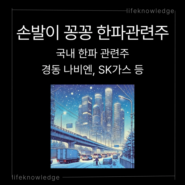 한파관련주, 겨울철주식, 계절주, 경동나비엔, SK가스, F&amp;F홀딩스, 방한의류주, 난방기기주, 에너지주, 겨울특수주, 실적성장주, 기술주