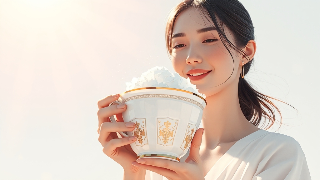 빙수얼음을 들고 있는 여자 / 출처 AI