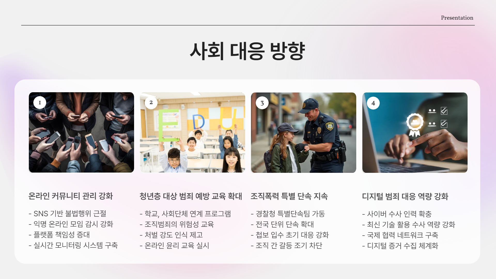 앞으로 달라질 사회 대응 방향은?