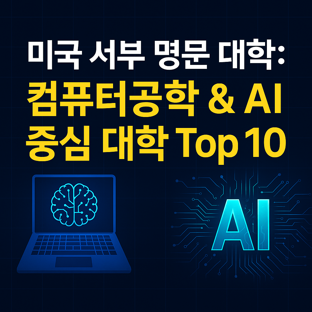 미국 서부 명문 대학 컴퓨터 공학 AI 중심대학 top10 썸네일 이미지