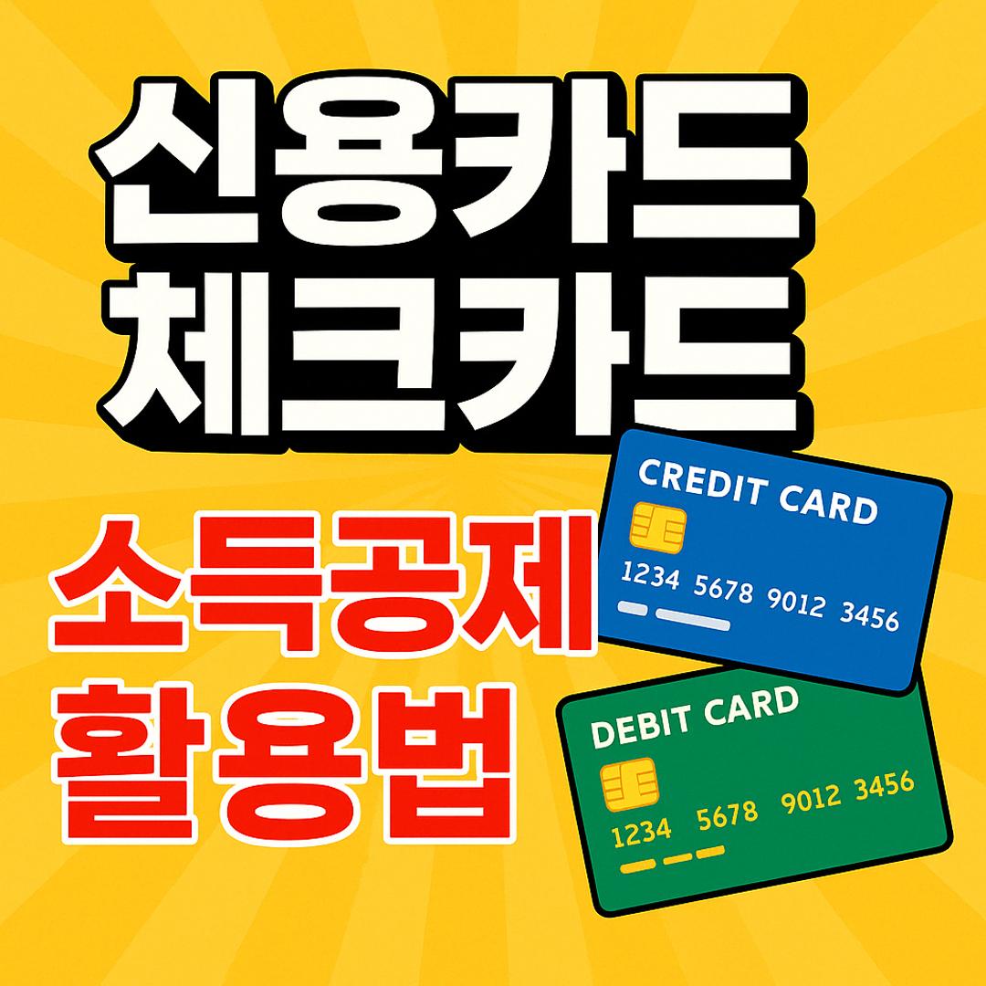 신용카드 체크카드 소득공제 활용법 사진