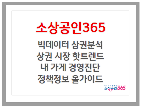 소상공인 365, 데이터 기반 상권분석 및 트렌드 등 지원