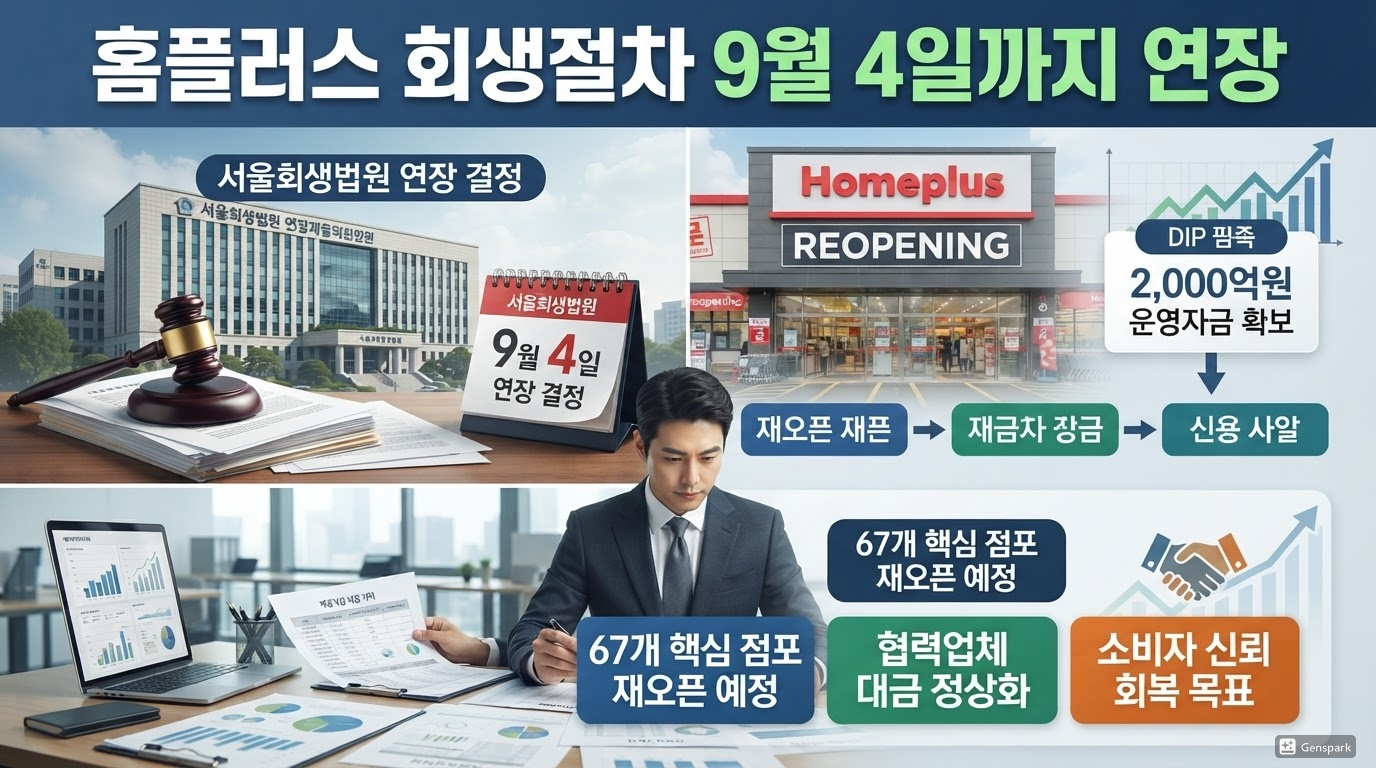 홈플러스 회생절차 연장 배경