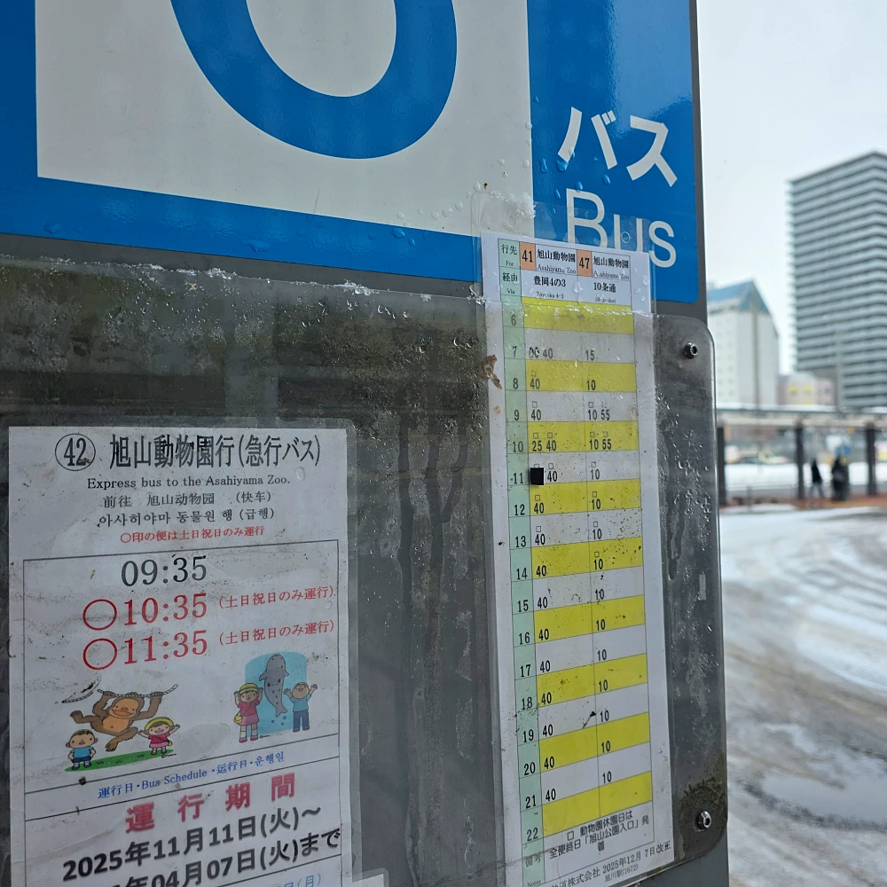 아사히야마 동물원 관광 가는 방법2