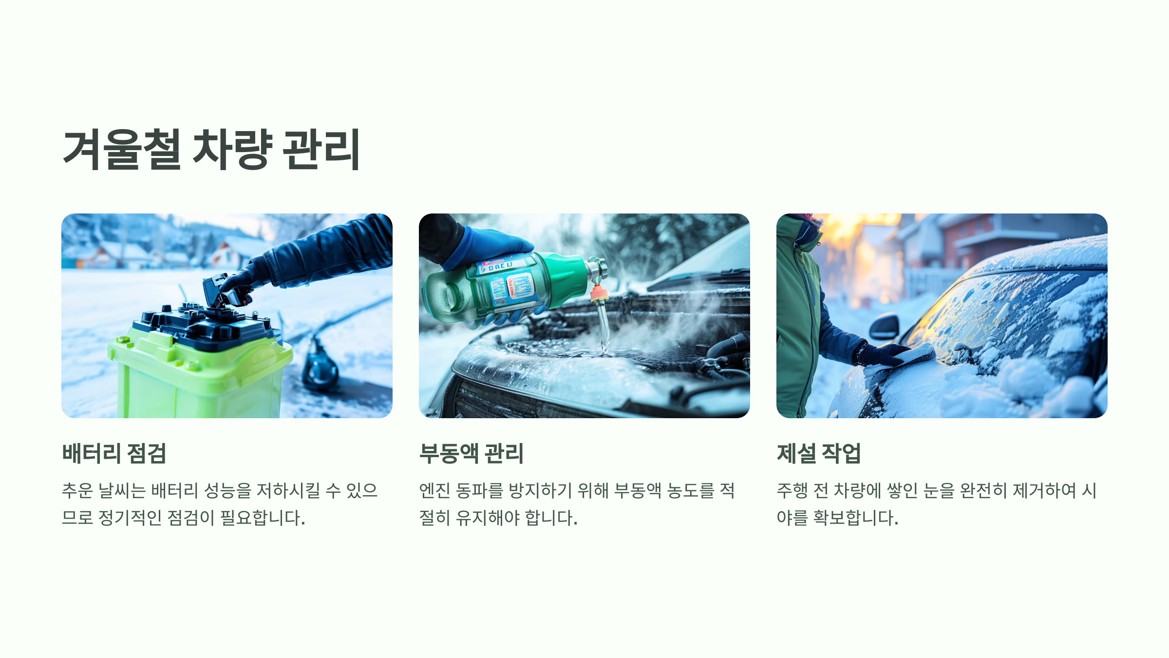 겨울철 차량 관리