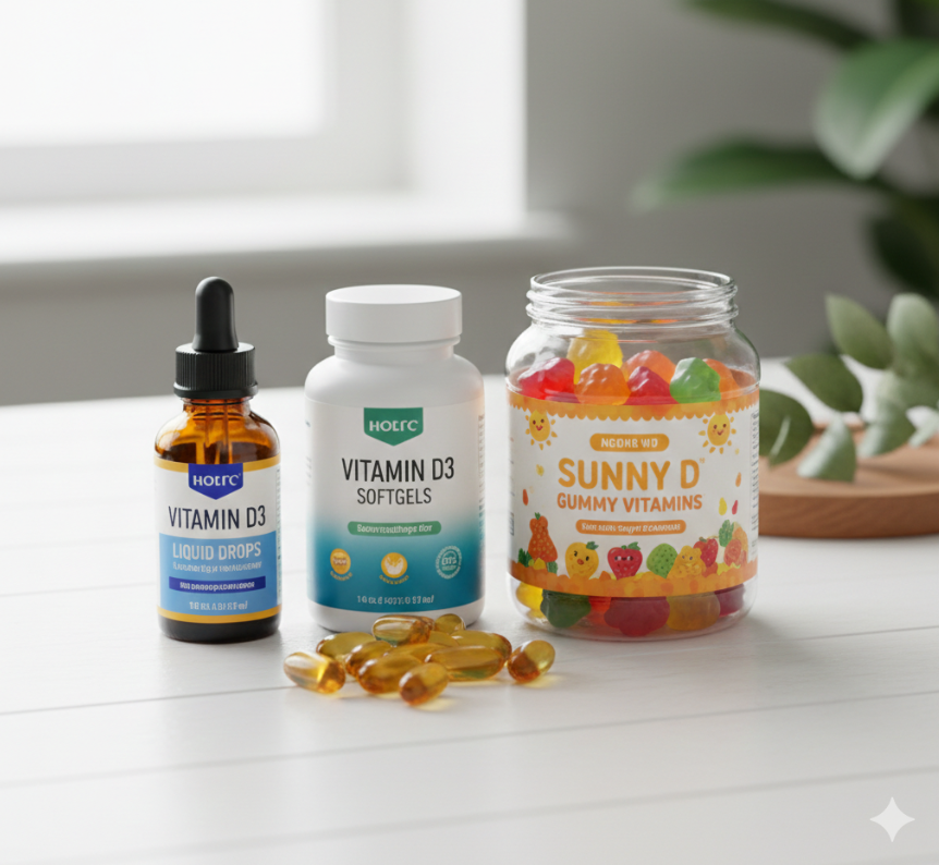 액상, 캡슐, 젤리형 비타민D