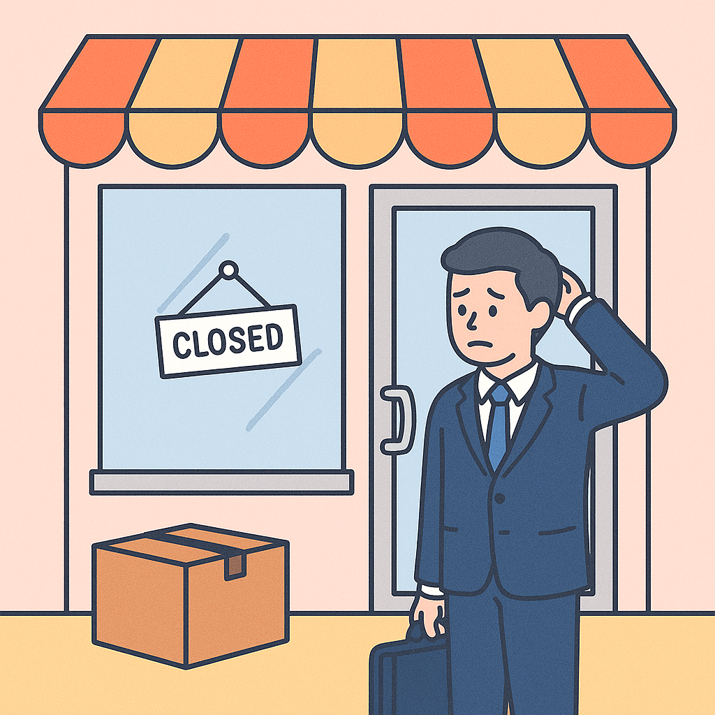 폐업된 가계 이미지