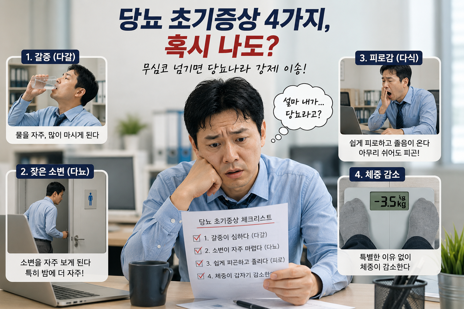 당뇨의 초기 증상 체크리스트
