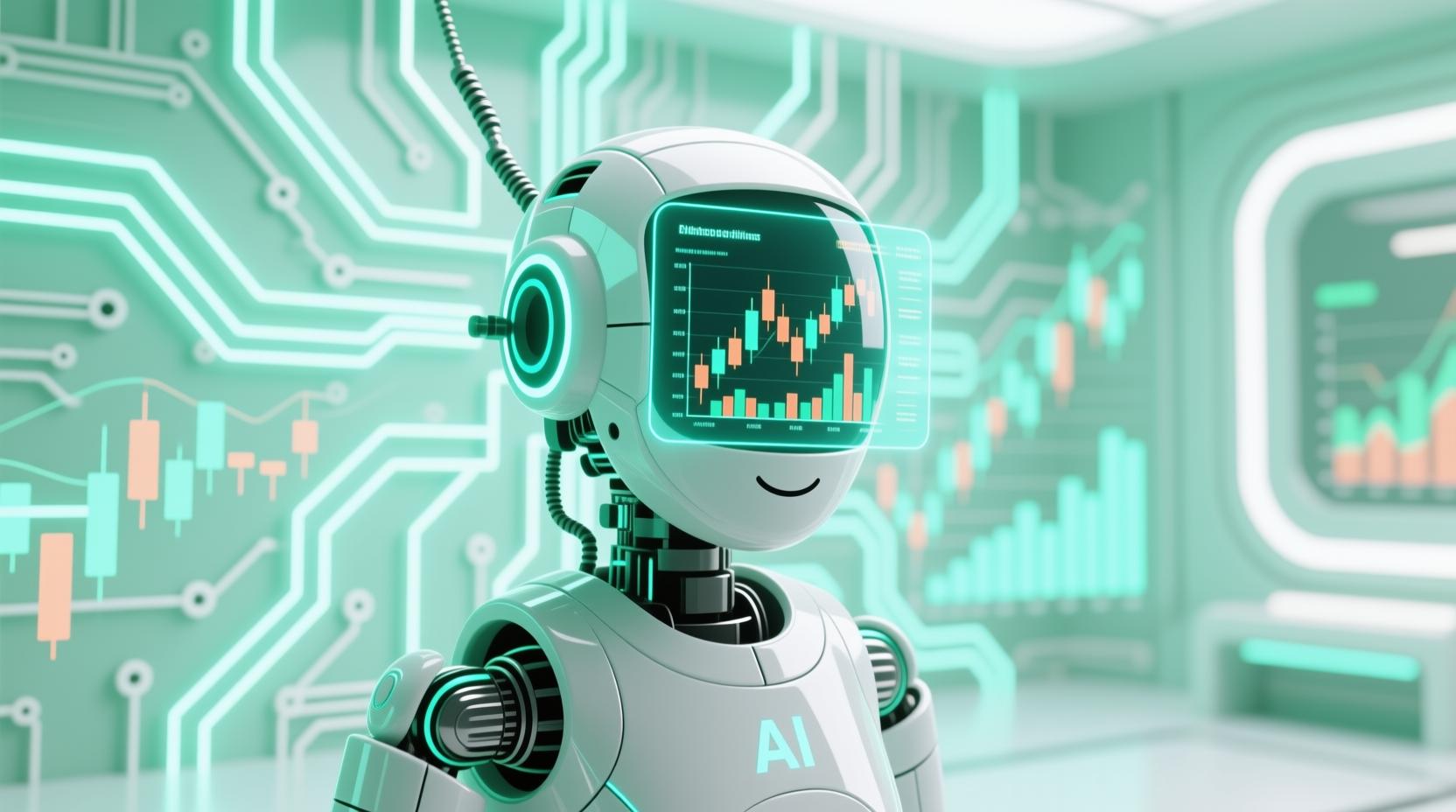 주식 시장 동향과 그래프를 분석하는 AI 로봇