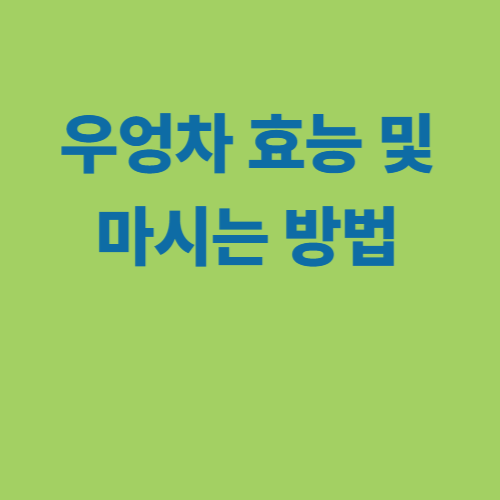 우엉차 효능 및 부작용 썸네일
