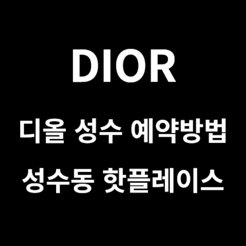 디올 성수 예약방법