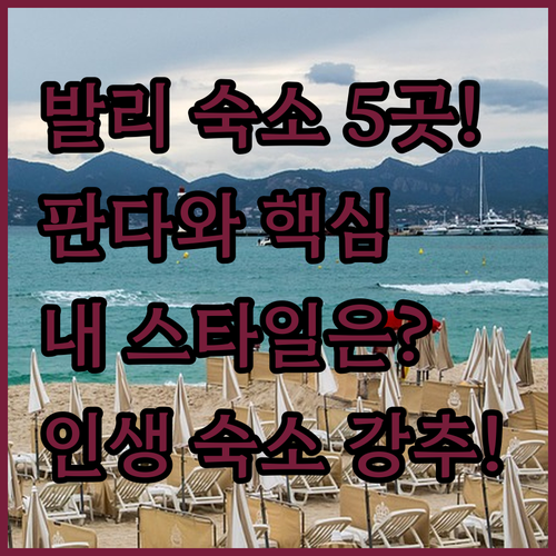 발리 누사두아 판다와 비치 여행 스타..