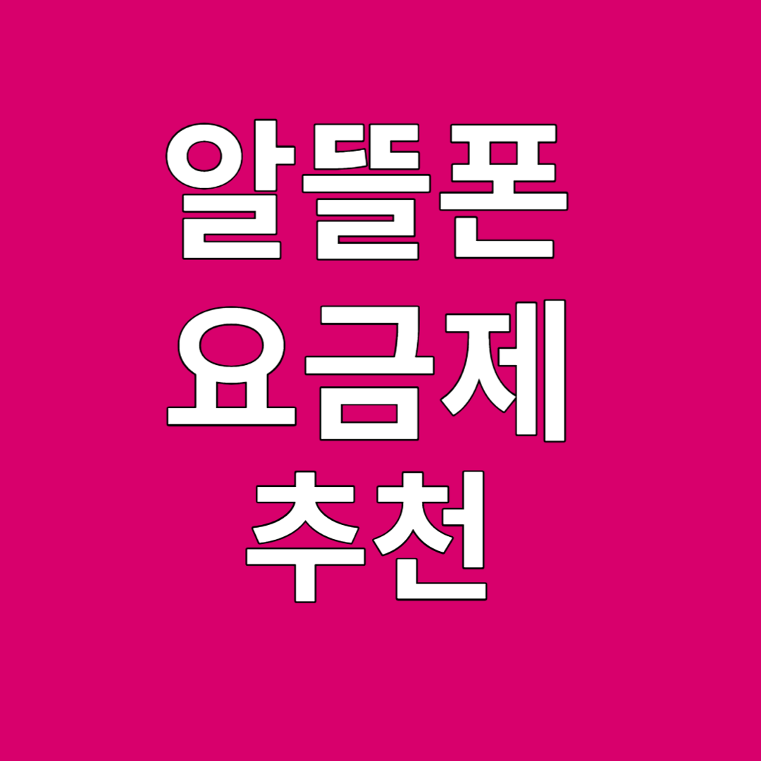 알뜰폰 요금제 추천